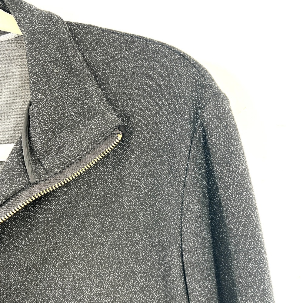 J. Mclaughlin 1/4 zip speckled black long sleeve scuba dress sheath preppy XL - Picture 3 of 13